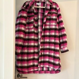 Vigoss Pink and Black Checkered Jacket